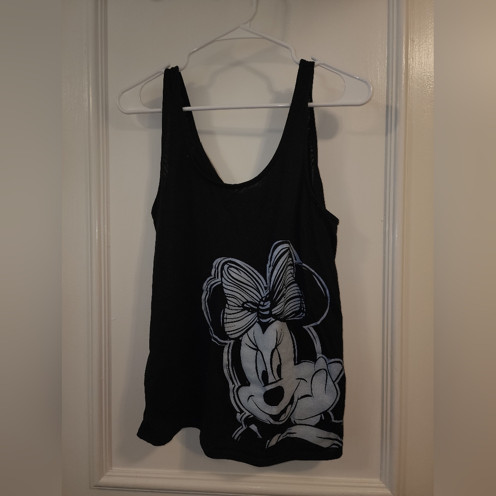 Disney Black and White Minnie Mouse Tank